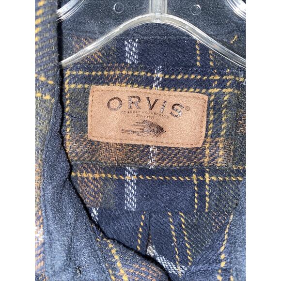 Orvis Classic Collection Plaid Flannel Shirt Jacket Shacket Pockets Men’s Small2 - Picture 3 of 9